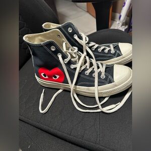 CONVERSE X COMME DES GARCONS PLAY ALL STAR CHUCK '70 HI - BLACK